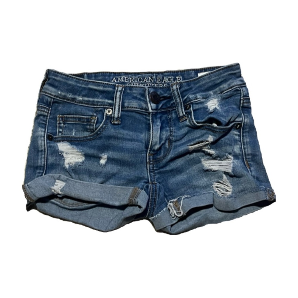 American Eagle Women’s Super Stretch Distressed Jean Shorts